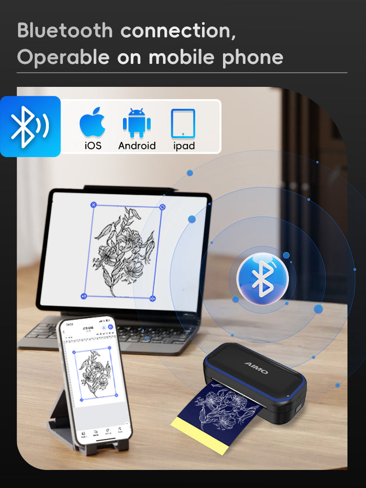 AIMO MR3 mini wireless tattoo stencil printer-7