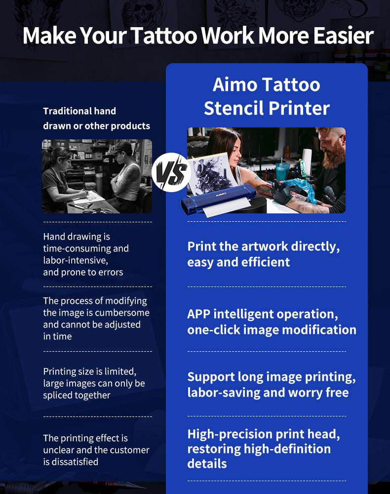 AIMO T08F wireless tattoo stencil printer-5
