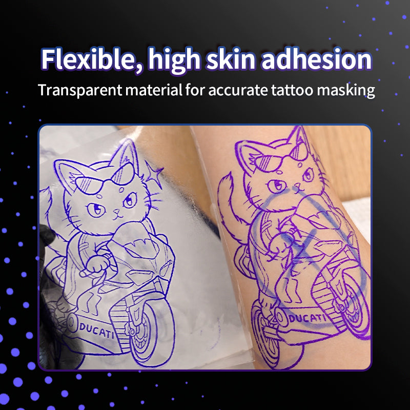 AIMO Clear Transfer Film for Tattoo Protection | Skin-Friendly Coverage Film for Precise Tattoo Aftercare