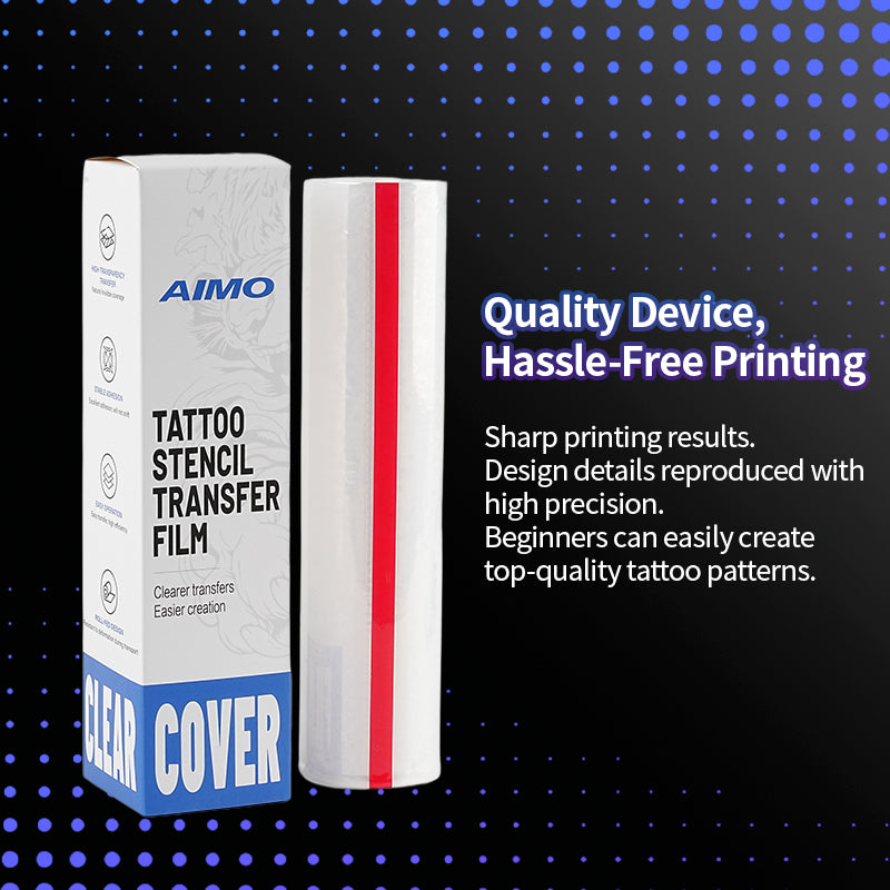 AIMO Clear Transfer Film for Tattoo Protection | Skin-Friendly Coverage Film for Precise Tattoo Aftercare