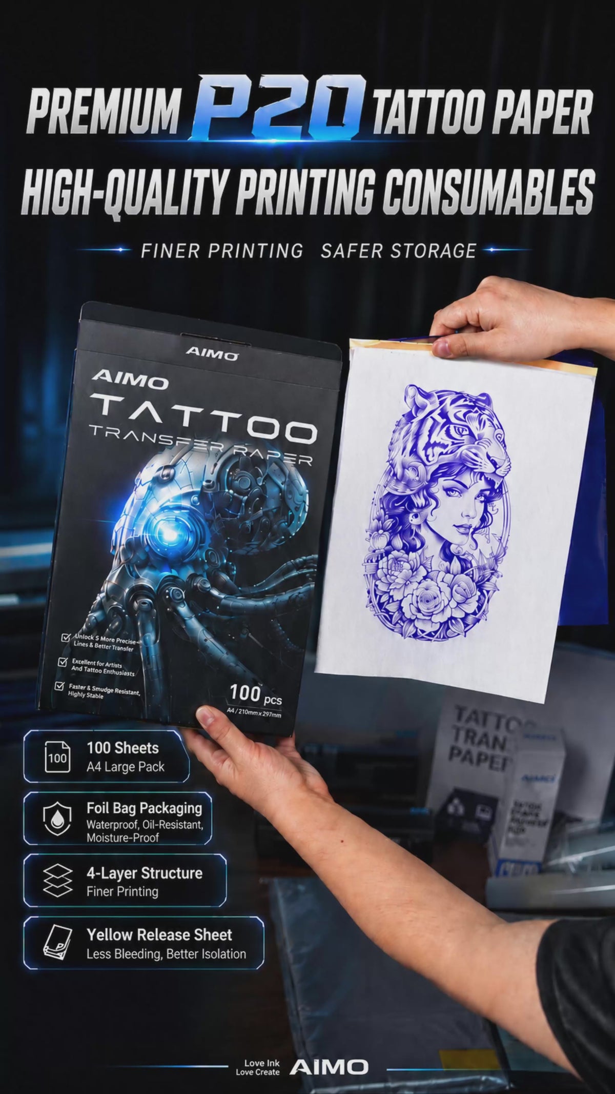 AIMO P20 Tattoo Transfer Paper
